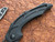 Brous Blades/Elijah Isham Echelon Black G10 Flipper Liner Lock 4.1" Acid Stonewash