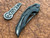 Brous Blades/Elijah Isham Echelon Black G10 Flipper Liner Lock 4.1" Acid Stonewash