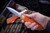 Microtech Combat Troodon OTF Automatic Knife Orange D/E 3.8" Dagger Satin Serrated 142-5OR