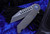 Marfione Custom Warhound Folder Titanium Blue Accents M390 Apocalyptic Stonewash