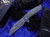Marfione Custom Warhound Folder Titanium Blue Accents M390 Apocalyptic Stonewash