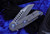 Marfione Custom Warhound Folder Titanium Blue Accents M390 Apocalyptic Stonewash