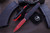 Microtech Cypher Black MK7 Chassis OTF Red Accents/DE M390 242M-1RDB