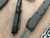 Microtech UTX-85 Signature CF/TI Blue Ringed Accents Damascus TE 233-16CFTI 1