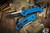 Microtech LUDT Automatic Folding Knife Blue 3.4" Black 135-1BL