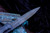 Burn Knives Custom Razor OTF Charcoal Dagger Damascus