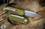 Microtech LUDT Automatic Folding Knife OD Green 3.4\" Stonewash Serrated 135-11OD