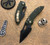 Microtech/Borka Blades Stitch OD Green Auto M390 Black DLC Apocalyptic Serrated 169-2DLCOD