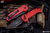 Microtech LUDT Automatic Folding Knife Red 3.4\" Black Serrated 135-2RD