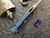 Marfione Custom Warhound Folder Blue Fade Eggshell Titanium Blue Hardware M390 Mirror Polish