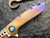 Marfione Custom Warhound Folder Blue Fade Eggshell Titanium Blue Hardware M390 Mirror Polish
