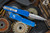 Microtech Ultratech Blue OTF Automatic 3.4" Bayonet Stonewash 120-10BL