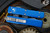 Microtech Ultratech Blue OTF Automatic 3.4\" Bayonet Stonewash 120-10BL
