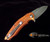 BROUS BLADES BIONIC ORANGE FLIPPER KNIFE SATIN PLAIN BLADE