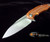 BROUS BLADES BIONIC ORANGE FLIPPER KNIFE SATIN PLAIN BLADE