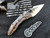 Borka Blades Mini Stitch Flame Anodized Titanium Satin M390 Rock Grind