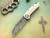 Marfione Custom Warhound Folder Blue Accents Nichols Damascus TKI 2018