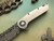 Marfione Custom Warhound Folder Blue Accents Nichols Damascus TKI 2018