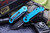 Microtech LUDT Automatic Folding Knife Turquoise 3.4" Black 135-2TQ