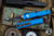 Microtech Ultratech OTF Automatic Blue 3.4\" Tanto Black Serrated 123-2BL