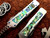 Marfione Troodon Hellhound 416SS Abalone Inlay Blue Accents Tanto Miror Polish M390