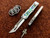 Marfione Troodon Hellhound 416SS Abalone Inlay Blue Accents Tanto Miror Polish M390