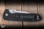 Preowned-ProTech Rockeye Automatic Folding Knife Textured Black Aluminum 3.4" S35VN Drop Point Stonewash LG305