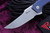 Reate Knives/Tashi Bharucha Starboy Blue Titanium Framelock Knife 3.25" RWL-34 Hand Rubbed Satin