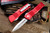 Microtech Combat Troodon Red OTF Automatic 3.8" Dagger Stonewash Full Serrated 142-12RD