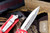 Microtech Combat Troodon Red OTF Automatic 3.8" Dagger Stonewash Full Serrated 142-12RD