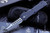 Marfione Custom Combat Troodon Hellhound Blue Ringed Accents 3.8" Tanto Mirror Polished