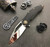 Marfione Custom Matrix R Carbon Fiber Double Vapor Blast Titanium M390 Mirror Polish
