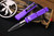 Microtech Ultratech OTF Automatic Knife Purple 3.4\" Bayonet Black Serrated 120-2PU