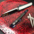 Microtech Marfione Cypher Royalloy Stainless DLC Blue Accents Mirror Polish M390