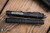 Microtech UTX-85 OTF Automatic Knife 3\" Drop Point Apocalyptic SW Serrated 231-11AP
