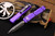 Microtech Ultratech OTF Automatic Knife Purple 3.4\" Dagger Black 122-1PU