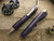 Microtech Siphon II Pen Purple Stainless Bronze Accents