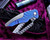 Scorpion 6 Knives Mektig Custom Blue Anodized Nitro V Satin Blade