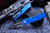 Microtech Troodon Blue OTF D/E 3" Dagger Black Serrated 138-2BL