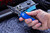 Microtech Troodon Blue OTF D/E 3" Dagger Black Serrated 138-2BL