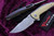 Reate Knives J.A.C.K. Integral Knife Flame Titanium/Brass Inlay 3.9" Damasteel