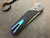 Richard Rogers Custom Axiom G10 Flipper Titanium Liners Blue Hardware