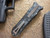 Hawk Knives Deadlock Model B Marble Carbon Fiber OTF 3.5" Blasted D/E Dagger Blade