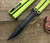 Microtech Tachyon III Balisong Green SE DLC Black 173-1DLCLG