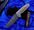 Les George Custom Rockeye Bronze Zirconium Inlay MokuTi Clip Nichols Damascus