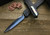Microtech Marfione Cypher Custom Black Alloy Vegas Forge Feather Damascus MokuTi