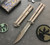 Microtech Tachyon III Tan Balisong SE Serrated 173-2TN