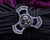 Steel Flame Tri Spinner Ring Spin Winged Skull Honor/Respect/Gratitude