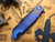 Marfione Custom Warhound Folder Blue Fade Eggshell Titanium M390 DLC Two Tone Apocalyptic