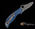 SPYDERCO STRETCH BLUE NISHIJIN GLASS FIBER KNIFE C90GFBLPD